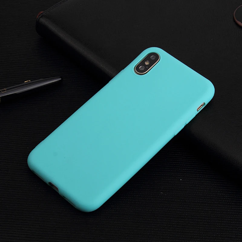 Ультратонкий однотонный чехол s для Xiaomi mi A3 A2 A1 Lite 5X6X8 Lite 9 SE C99E 9T mi x 2S Max 3 Мягкий ТПУ чехол для телефона - Цвет: Blue TPU