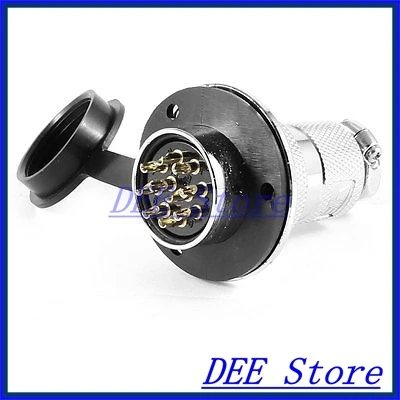 

Flange Mounting GX25-10 10Pin Male 25mm Aviation Plug Connector w Plastic Cover