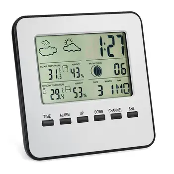 

AMIR Digital Temperature Thermometer Weather Station Temperature Humidity Monitor with Clock Date and Moon Phase Remote Sensor