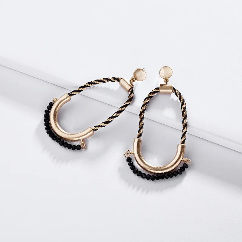 2019 Trendy Vintage Drop Earring Crystal Rope Chain Dangle Earrings jewelry for Womenin Drop