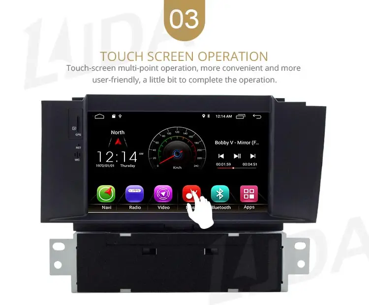Best LJDA 1 Din 7 Inch Android 9.1 Car DVD Player For Citroen C4 C4L DS4 Wifi GPS Radio 2G RAM GPS Navigation Radio WIFI Multimedia 5