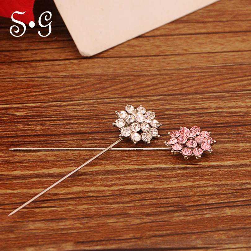 

Wholesale 12pcs/pack Pin flower crystal Women Safety Scarf Pin New Hijab Pins Rhinestone Muslim Hijab Brooches women brooch
