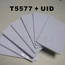 100 шт. перезаписываемый Универсальный идентификатор 125 кГц RFID карты T5577 чипы карточке бесконтактного считывания