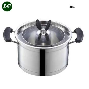 

Free shipping casserole 4 litre stainless steel pot noodles cooker /soup pot cooking utensil