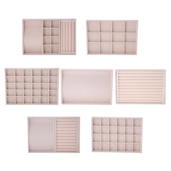 

Velvet Ring Earrings Necklace Case Jewelry Display Organizer Box Tray Showcase Holder