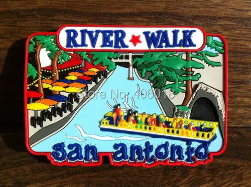 SOUVENIR Rubber FRIDGE MAGNET ----- San Antonio United States