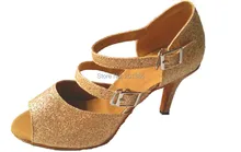 New Women Gold Glitter Salsa Ballroom Tango Dance Shoes Latin Dance Dancing Shoes Bachata Dance Shoes ALL Size