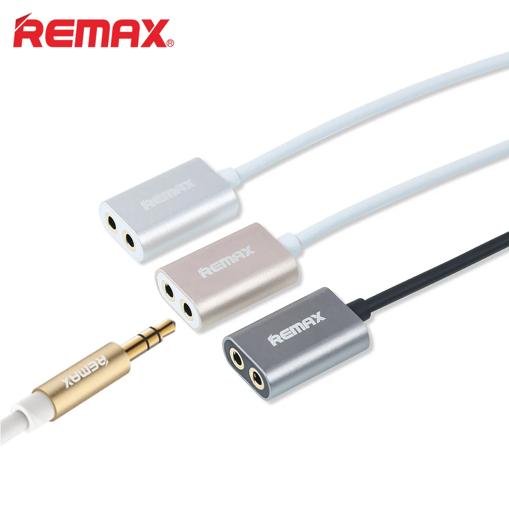 Remax 1 to 2 Audio Earphone Headphone Extension Cable 3.5mm Jack Aux Spliter Adapter Male to Female for Car iPhone Speaker DVD