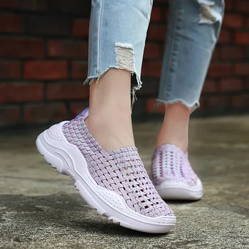 

YRRFUOT Women Sneakers Flat Casual Women'sShoes Hollow Breathable Refreshing Woman Trend Shoes New Zapatos Mujer Casual Shoes