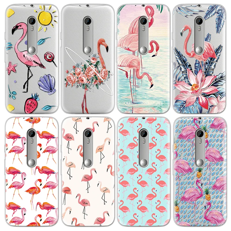

Lovely Flamingo Cover For Motorola Moto C E4 E5 G3 G4 G5 G5S G6 Plus M X4 X Style Z Z2 Z3 Play Fundas Coque For Moto E4 TPU Case
