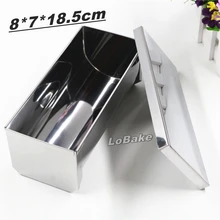 New arrivals 8*7*18.5cm long style half round sylinder shape stainless steel bread mold metal cake mould toast box loaf pan