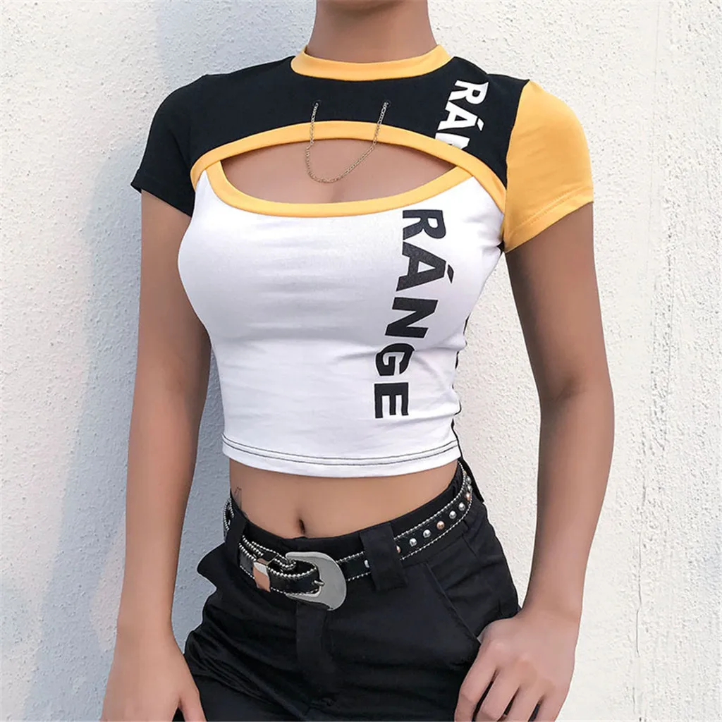 

Women's Sexy Chain Vest Casual Vest Shirt Tops Short Sleeve Sport Running Training Clothes for Womem Hot Sale