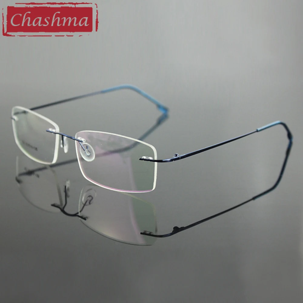 Чашма rimless titanium сплава ультра легкий вес миопия очки кадр оптические очки для мужчин