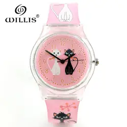 Для женщин Уиллис модный бренд мини часы лисы дизайн водостойкий аналоговый Ультратонкий силиконовый ремешок наручные часы