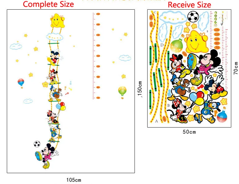 Горячая Микки Маус Минни Маус мультфильм настенные наклейки для детской комнаты украшения детской комнаты diy Клей настенные виниловые обои - Цвет: Design 13