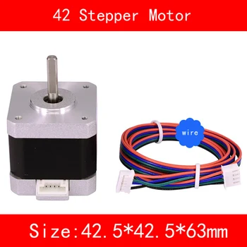 

Aluminum shell Copper wire core 42 Stepper motor torque 0.45N.M Phase current 1.7A size 42.5*42.5*63mm for 3d printer cnc