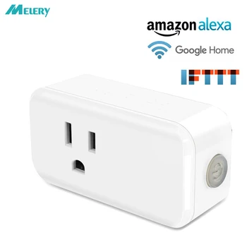

Wifi Power Socket Outlet Remote Control Mini Smart Plug Work with Amazon Alexa,Google Home,IFTTT Homekit No Hub Required
