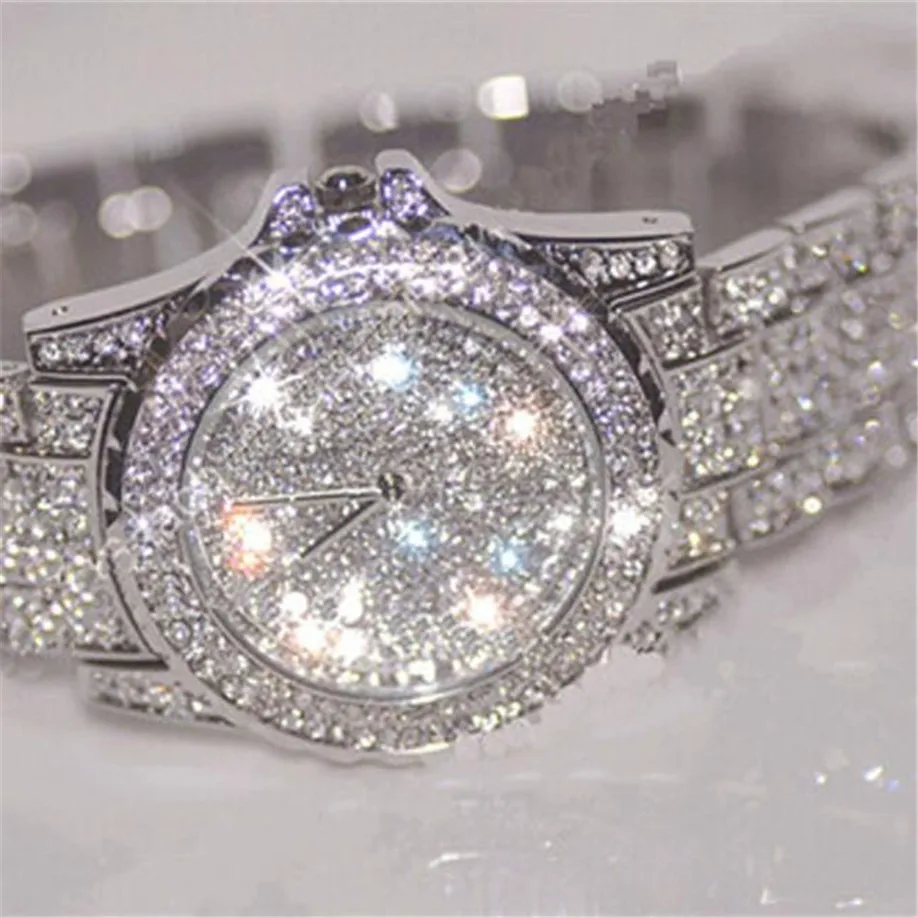 

Women Watches Brand Luxury Rhinestone Ceramic Crystal Clock Quartz Wristwatches Ladies Dress Watch Relogio Feminino Montre Femme