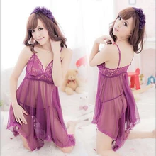 2016 SM Exotic Apparel Women Lace Dress Sex Halter Hot Erotic Sexy Lingerie Set Exposed Babydoll Pajamas G-string P637 Plus Size