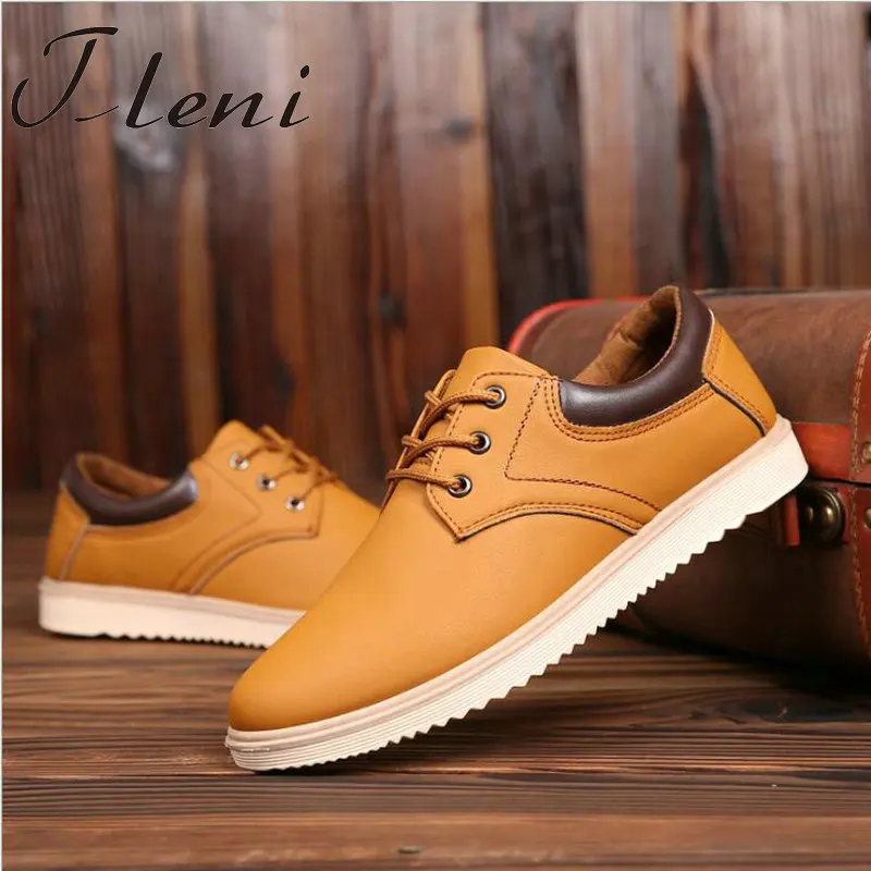 

Tleni new Men's Shoes Style men Breathable soft walking Shoes Lace Up walking Shoes Male Flats Shoes ZH-108