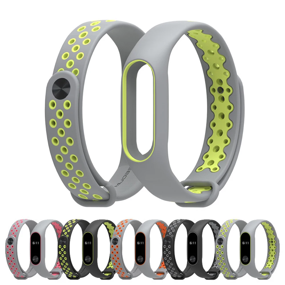 Спортивная версия браслета Mi Band 2 силиконовый многоцветный ремешок для Xiaomi