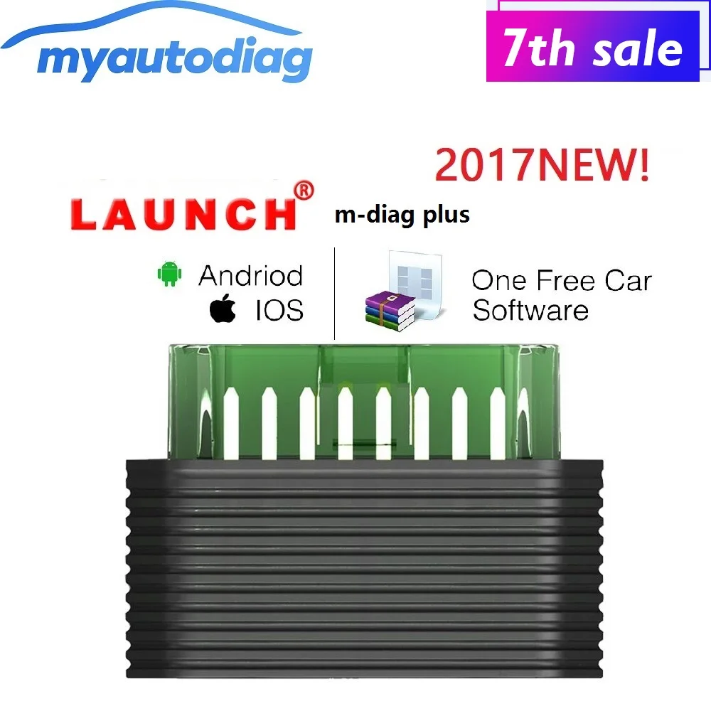 

Original Launch M-Diag Lite Plus for iOS Android OBDII diagnostic tool with One Free Car Software like Easydiag multi-language