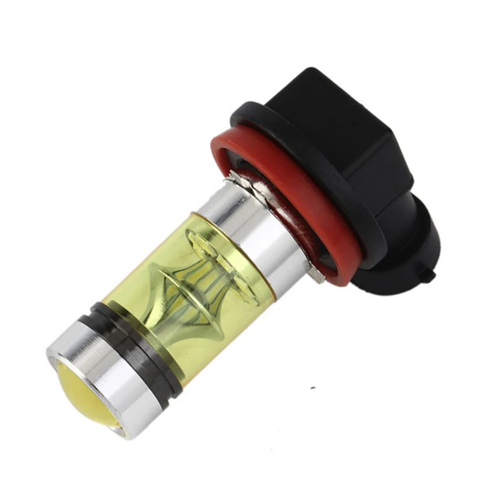 2 шт. 2828 SMD 100W Автомобильные DRL противотумансветильник фары H1 H3 H4 H7 H8 H11 желтые
