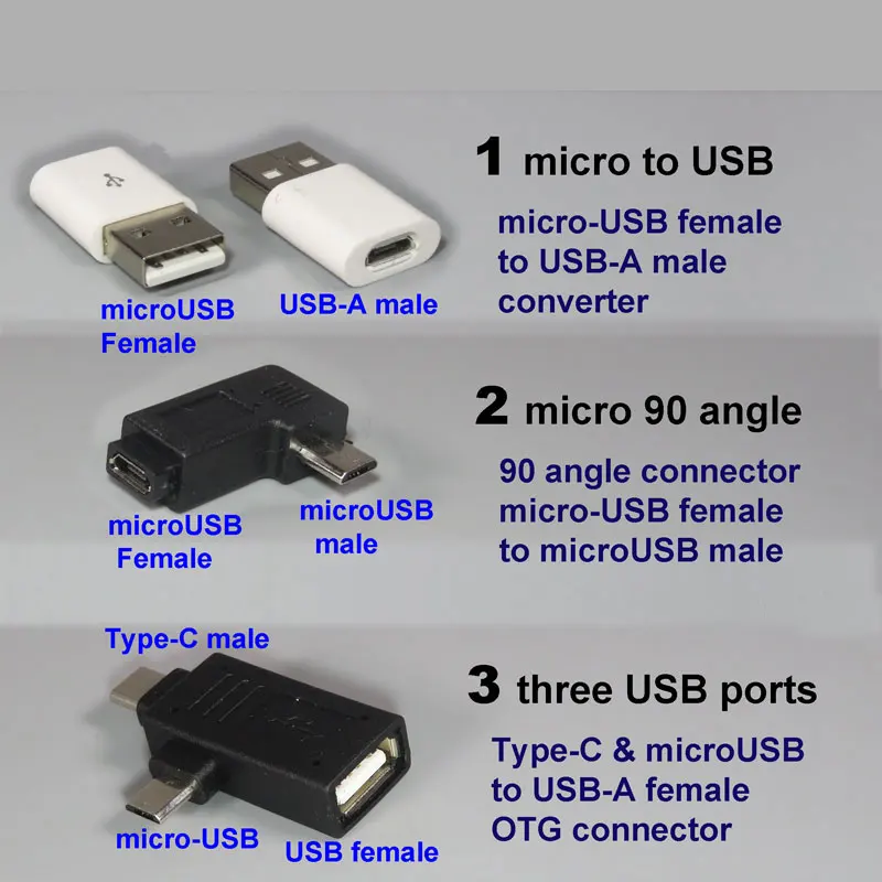 PCTONIC type-C USB OTG адаптер на micro-USB 90 Ангел Тип изгиба конвертер «Мама-папа» USB кабель для флеш-накопителя huawei