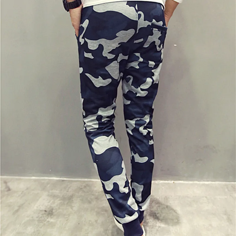 blue camo trousers mens