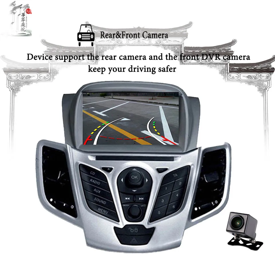 Авто Android 9,0 Автомобильный DVD стерео для Ford Fiesta 08-2013-18 gps навигация видео мультимедиа головное устройство Радио Лента
