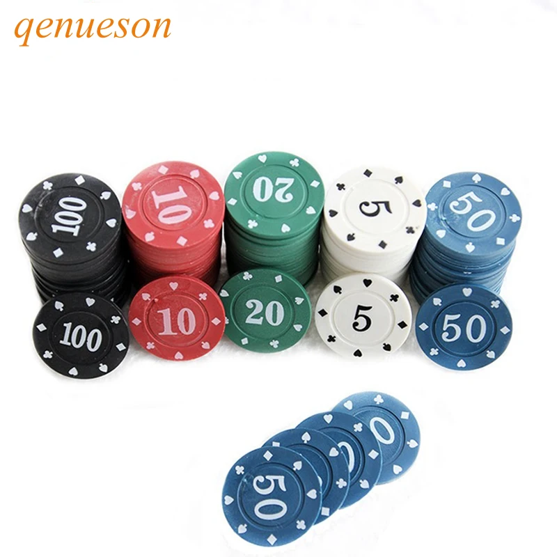 

New Hot Promotional Texas mahjong chips chips ABS material 100 special suit fitted 5/10/20/50/100 casino chips coins qenueson