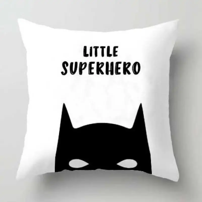 Black And White Cartoon Cushion Cover Mask Animated Action Figure Anime Plush Pillow Case Kids Party Decor Supplies For Boy Gift Black And White Cartoon Cushion Cover Mask Animated Action Figure Anime Plush Pillow Case Kids Party Decor Supplies For Boy Gift