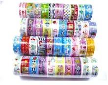 10 Stks/partij 200Cm Lengte Cartoon Zelfklevende Masking Tape Decoratieve Afdichting Tape Diy Briefpapier Schroot Boeken Sticker Wyq
