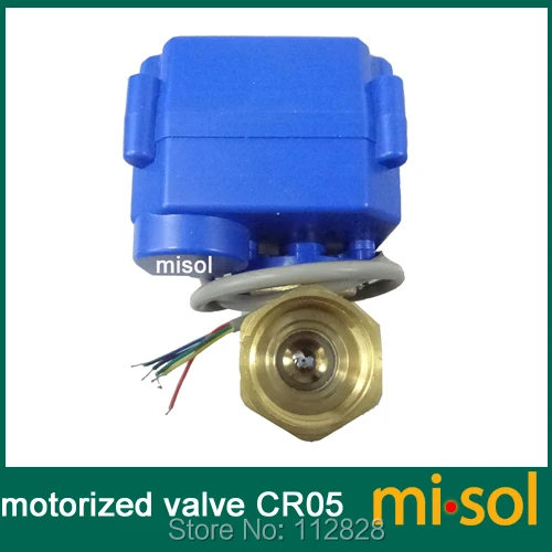 Моторизованный латунный клапан G1/2 &quotDN15 2 way CR05 электрический моторизованный