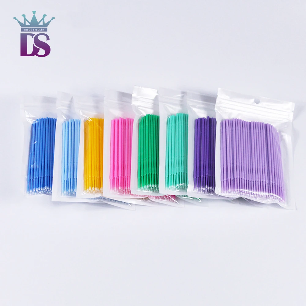 

Dibos 100pcs / bag Disposable Makeup tools microbrushing for eyelash extension microbros eyelash extension tools