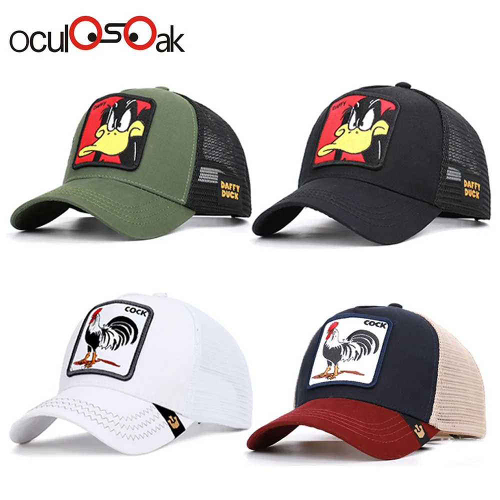 2019 الحيوانات كاب التطريز شبكة قبعة بيسبول للجنسين النساء الرجال Snapback كاب أبي قبعة الصيف العظام قابل للتعديل الورك هوب أبي Gorras