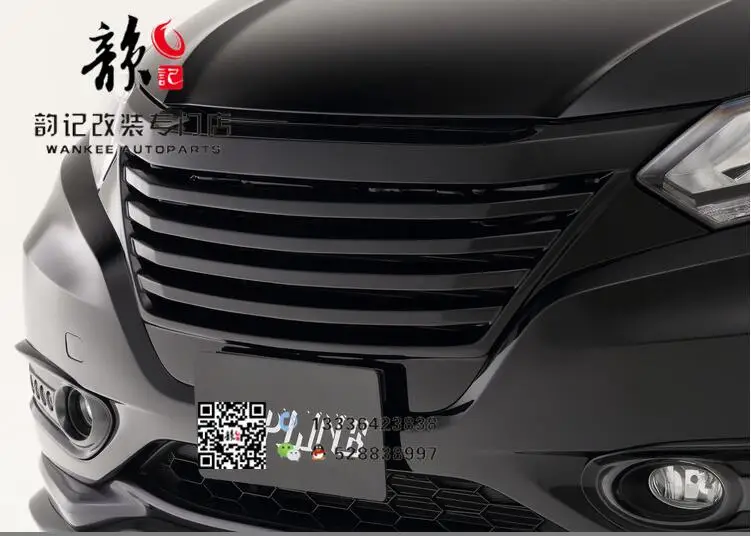 

Carbon Fiber Car Front bumper Mesh Grille Grills For Honda VEZEL HRV HR-V 2014 2015 2016 2017 Fast by EMS