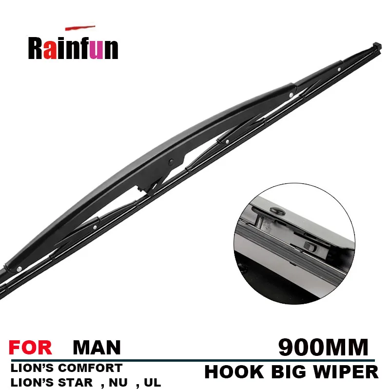 

RAINFUN BUS WIPER BLADE FOR MAN , LION' S COMFORT , LION' S STAR , NU , UL CITY, 900mm long big wiper blade, HOOK TYPE