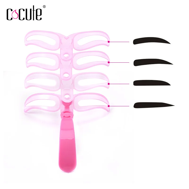 Cocute Lady Pink 4 пар/компл. бровей инструмент подходит для детей на возраст от 4 брови проста в использовании, для смешивания, косметический инструмент для макияжа глаз