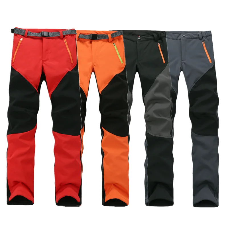 Tanie RAY GRACE Camping spodnie do wędrówek pieszych zimowe męskie spodnie sportowe na świeżym powietrzu wodoodporne polarowe spodnie wędkarskie Trekking wspinaczka górska