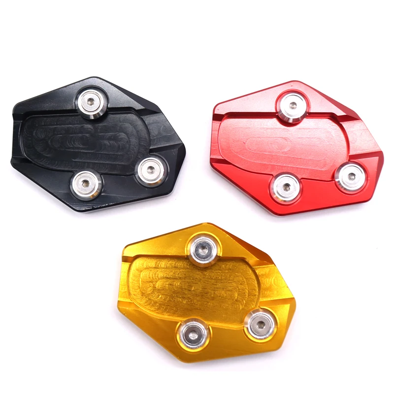

Side support increase motorcycle side Aluminum CNC Widening Black For Yamaha TMAX XP 530 Support Foot Pad Base moto stand