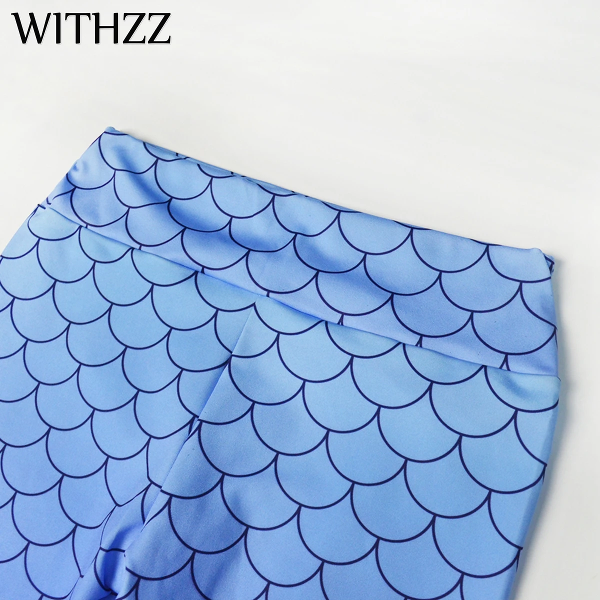 Женские леггинсы с принтом русалки WITHZZ спортивные Леггинсы для фитнесс