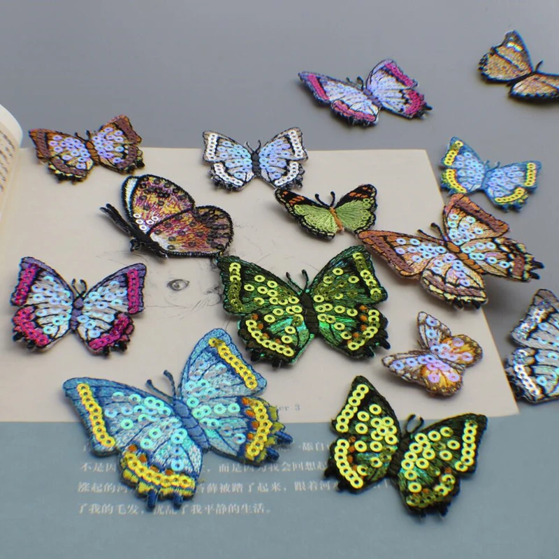 FINGERINSPIRE 6 STKS Oceaan Dieren Kralen Strass Patches 5 Stijl Schildpad Kwallen Garnalen Zeester Zeester Zee Paard Naai Applicaties Pailletten Kraal Borduurwerk Applique Patches voor Kleding, Jurk, Hoed