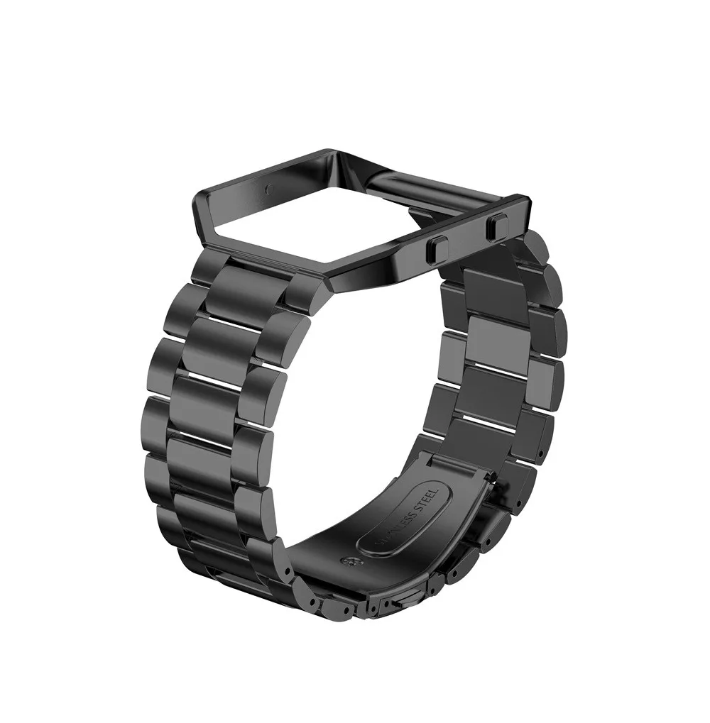Замена нержавеющей стали наручные часы ремешок рамка для Fitbit Blaze gear s3 классический браслет для часов нержавеющая сталь
