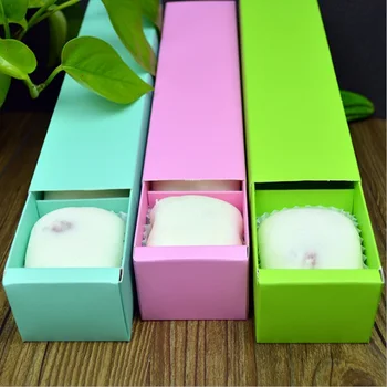 

100pcs Candy Color 4 Grids Macaron Snowy Niang Packing Box High Grade Paper Gift Box wen6202