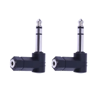 

AUX Headphone Cable90 Degrees 3.5 to 6.35/6.5mm 1/4" Mono Jack Stereo Speaker Audio Adapter Plug 3.5mm TRS Connector Converter