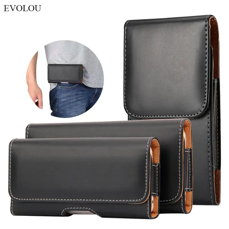 Pochette Smartphone Bandouliere Ceinture Running Homme Vertical Etui De Ceinture Cuir Pour Telephone Portable, Pochette Smartphone Petite Taille Pochette Ceinture Homme