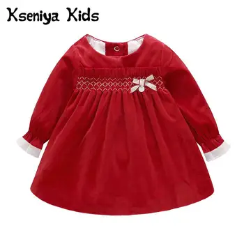 

2018 Autumn Warm Soft New Girls Velvet Princess Baby Sweet Cute Children's Dress 2pcs Suit Girls Clothes Sets Newborn Dresses