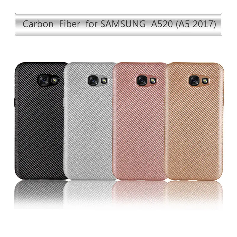 

Phone Cases For Samsung Galaxy A5 2017 Case Luxury Carbon Fiber Anti-drop TPU Soft Cover For Galaxy A5 2017 A520 Phone Case