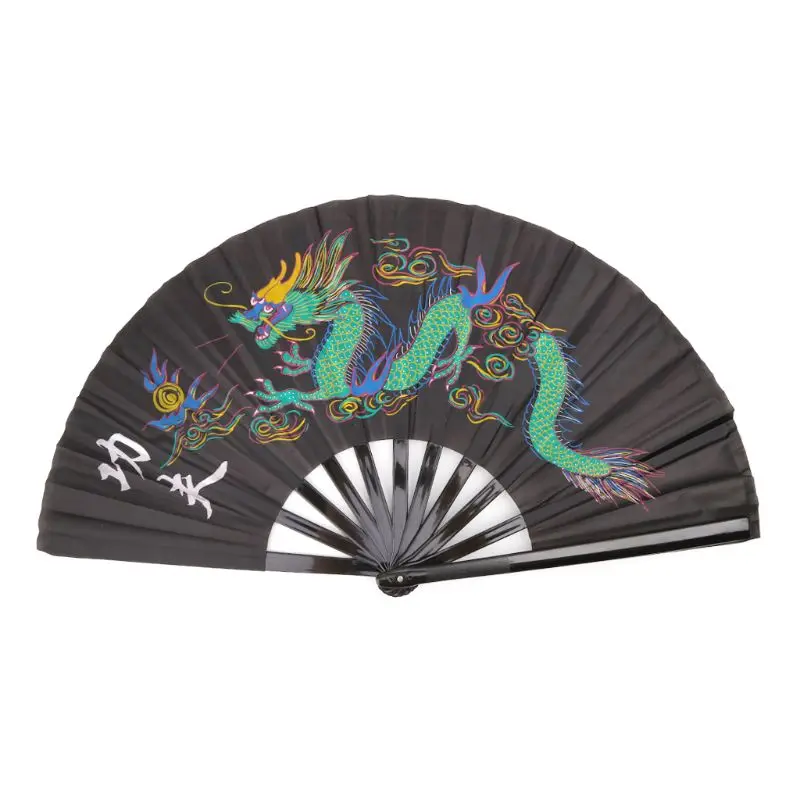 

33cm Chinese Traditional Martial Arts Folding Tai Chi Fan Kung Fu Performance